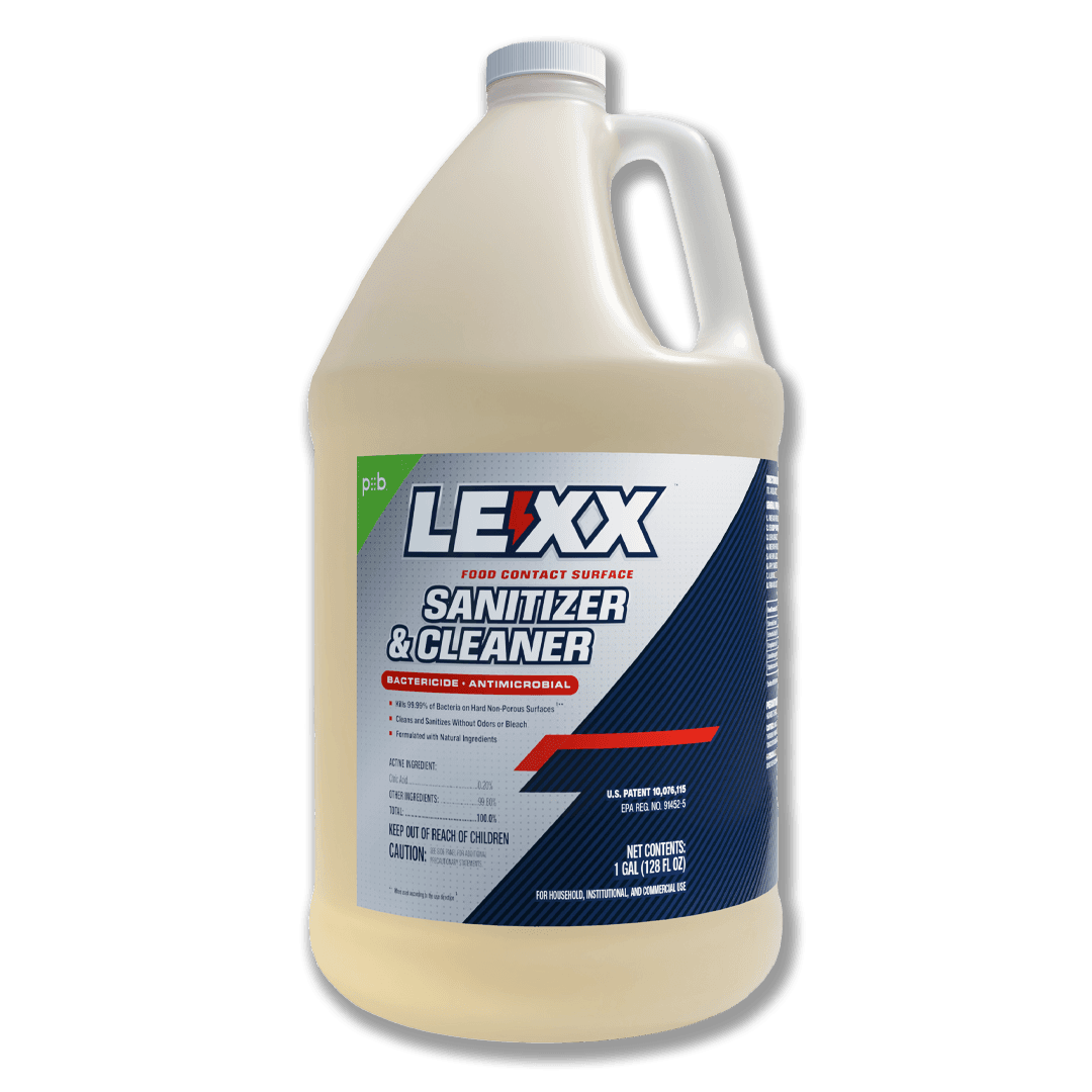 LEXX® RTU Liquid Food Contact Surface Sanitizer & Cleaner - EPA-registered and NSF-listed Category A1, D2 Sanitizer, Formulated with natural ingredients, No Rinse Required!
